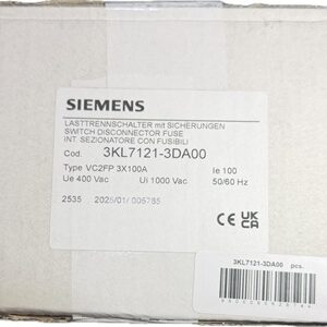 Siemens 3KL7121-3DA00 Switch Disconnector Fuse